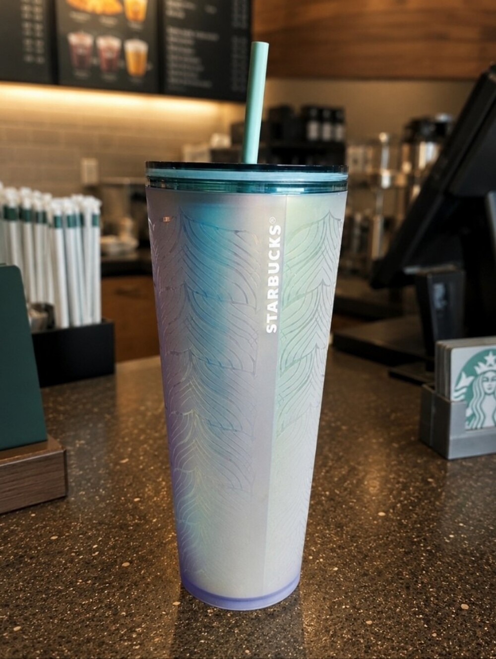 STARBUCKS Mermaid Tail Hologram Holographic 2021 50th Anniversary Tumbler NWT